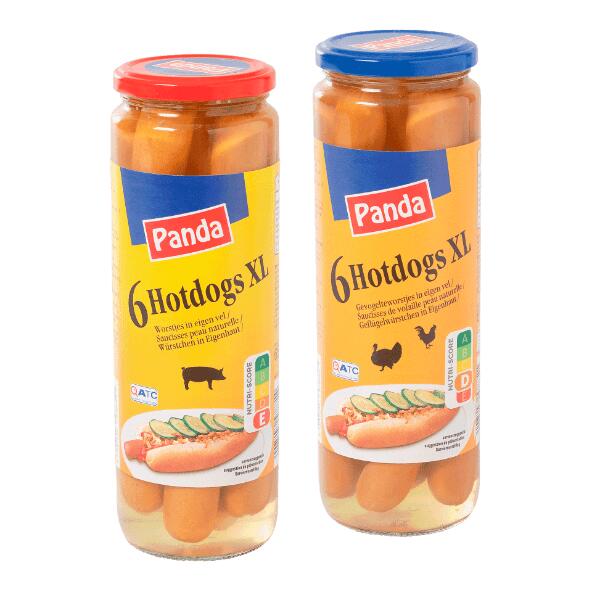 PANDA(R) Saucisses hot-dog, 6 pcs
