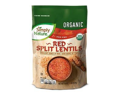 Simply Nature 
 ORGANIC Green or Red Split Lentils