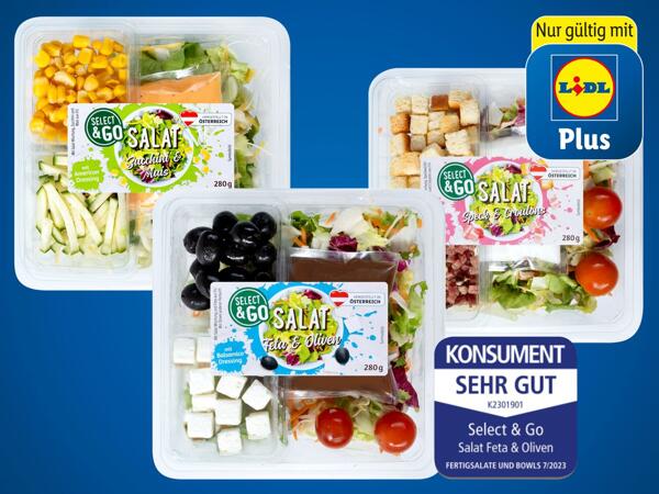 Frischer Salat mit Dressing