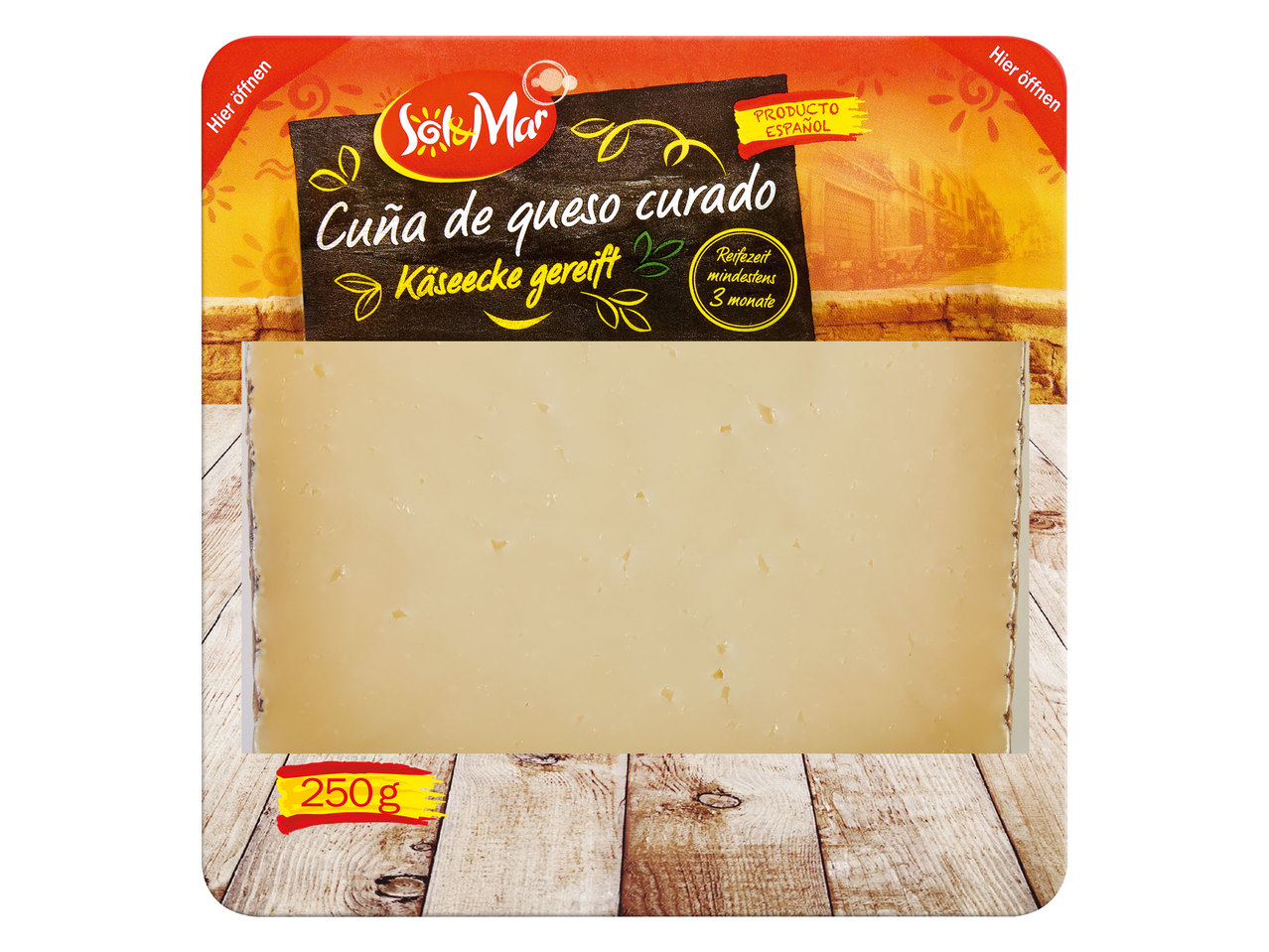 SOL & MAR Cuña de queso curado
