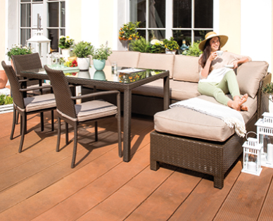 Lot de meubles aspect tressé GARDENLINE(R)