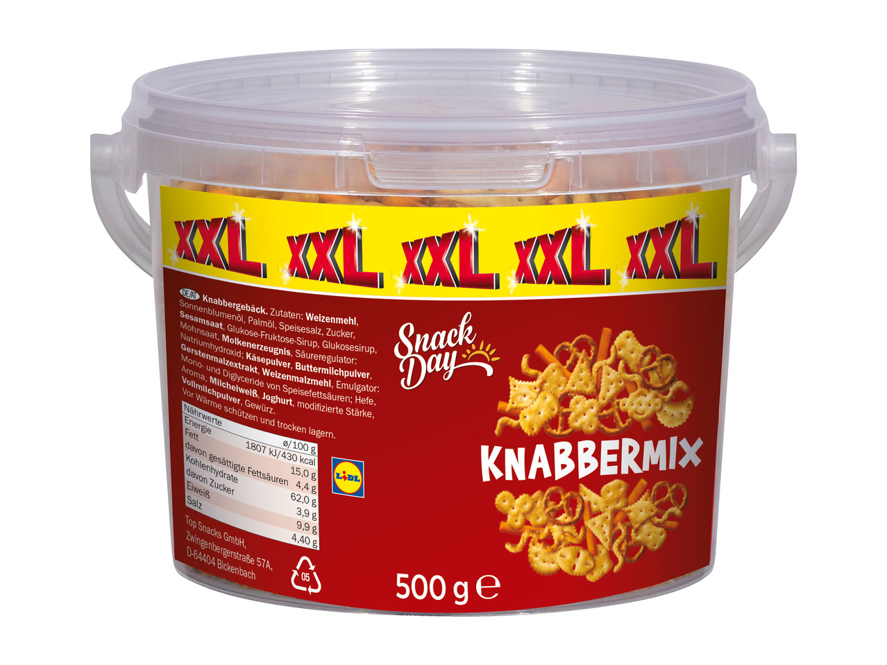 SNACK DAY Knabbermix im Kübel