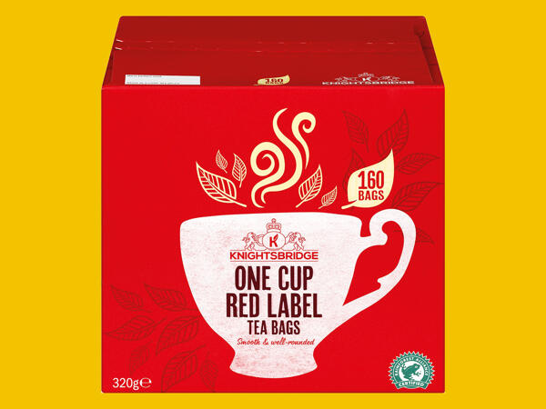 Knightsbridge One Cup Red Label Tea Bags - Lidl - Great Britain ...