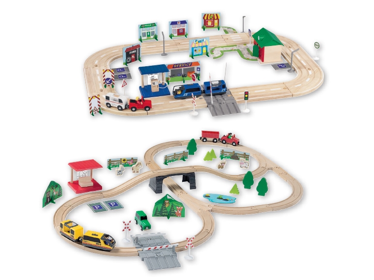Playtive Junior Wooden Railway/Roadway Set
