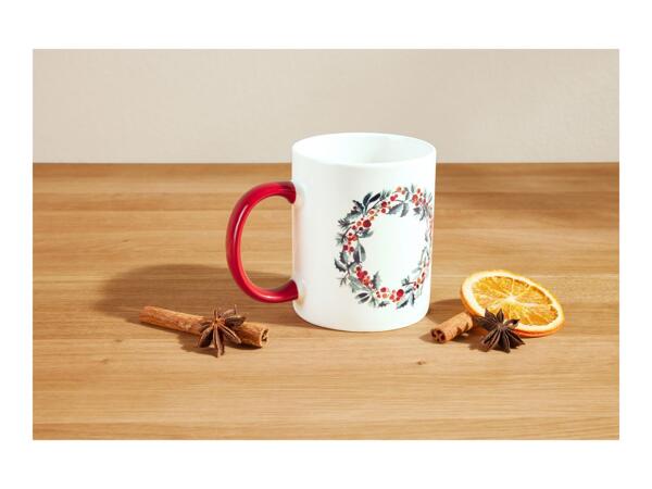 Silvercrest Christmas Mug With Wreath Design