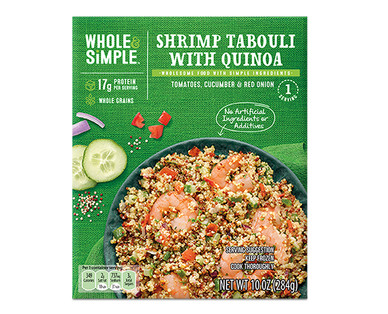 Whole & Simple Shrimp & Grains Single Serve Meals Frozen