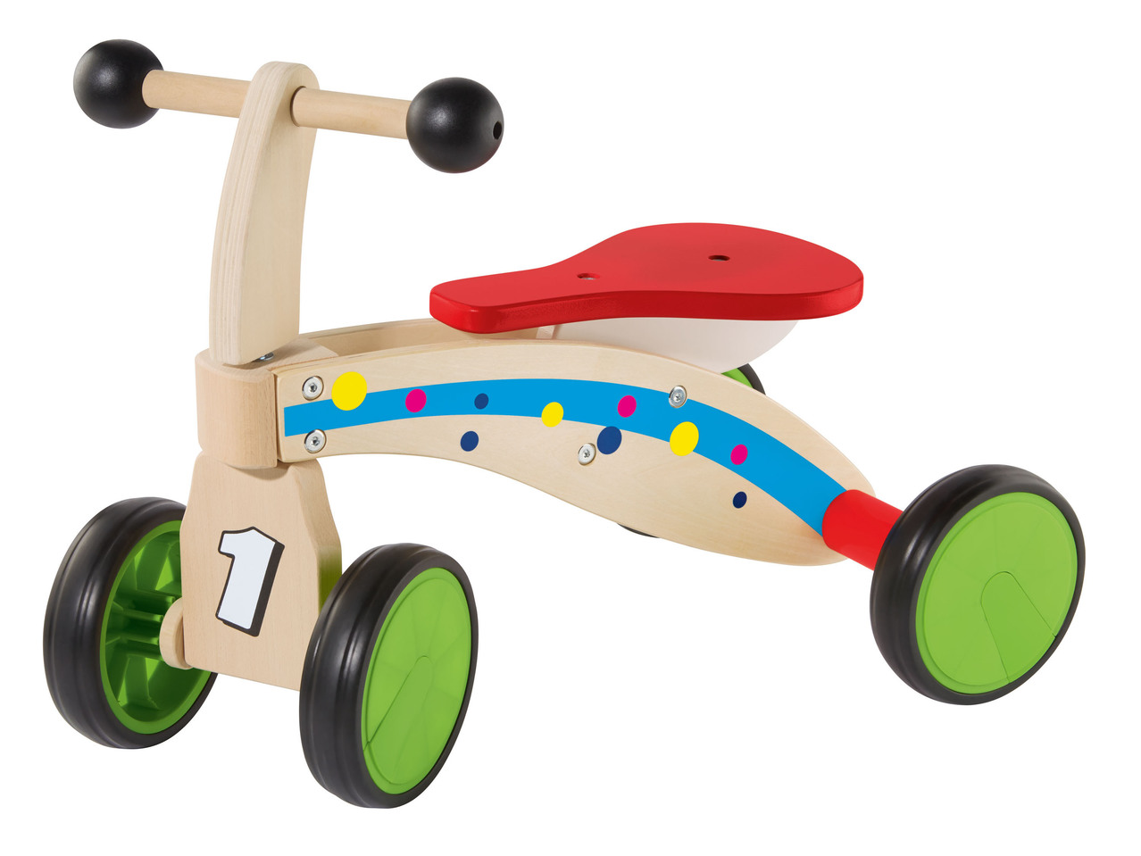 Quadricycle without Pedals or Rocking Horse in Wood