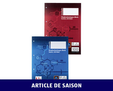 BLOC DE FEUILLES POUR CLASSEUR