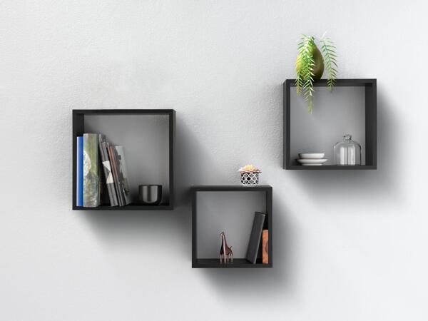 Cube shelf set, 3 pieces