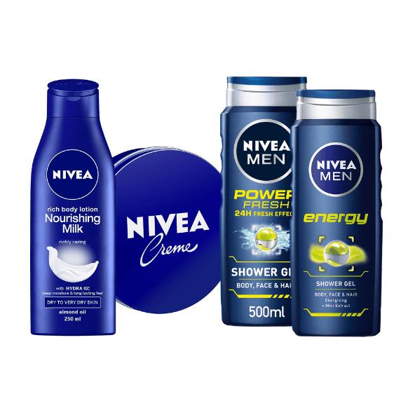 Bodymilk, creme eller men shower gel