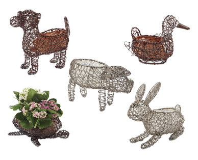 Rattan Effect Animal Planters^