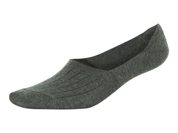 Livergy Men's Dark Grey No-Show Socks - 5 Pairs