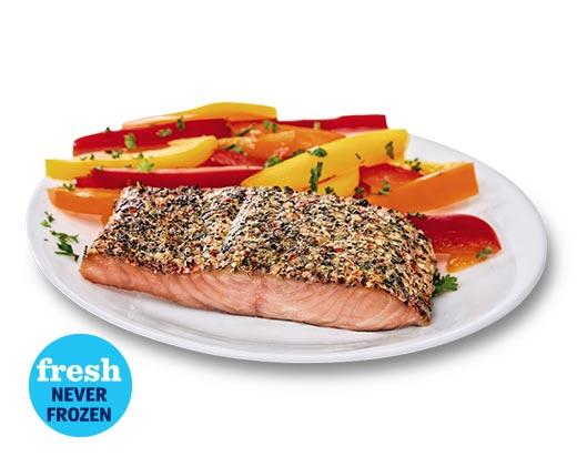Fresh Atlantic Salmon with Greek Herbs