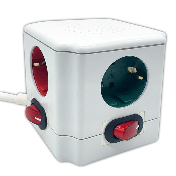 4-fach Steckdosenwürfel "Power Charge"