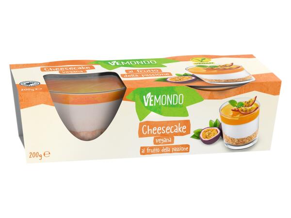 Passion fruit vegan dessert