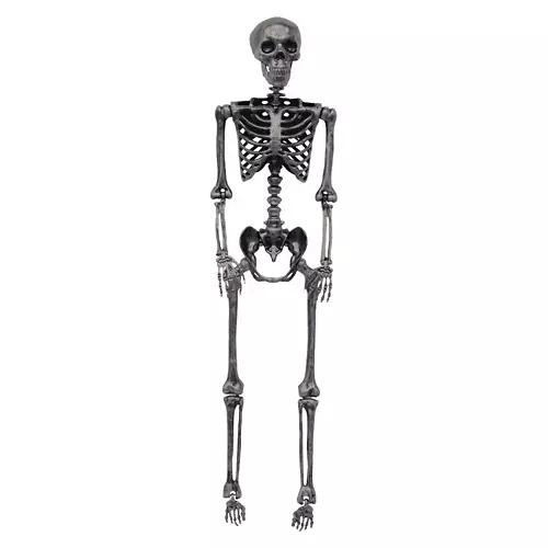5' Tall Posable Skeleton, Gunmetal Color