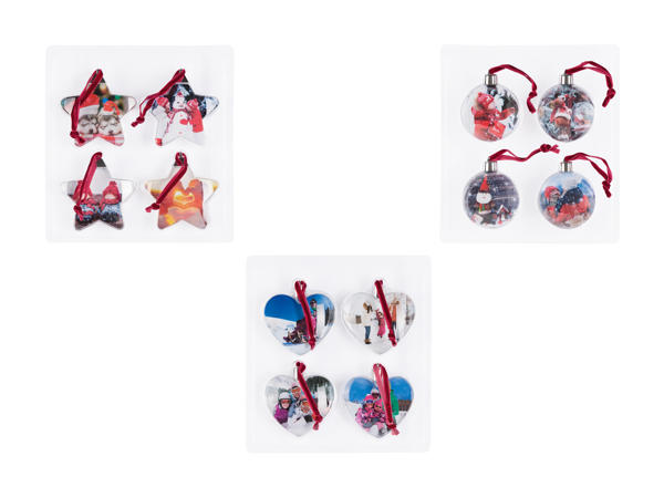 Décorations de Noël personnalisables, 4 pièces