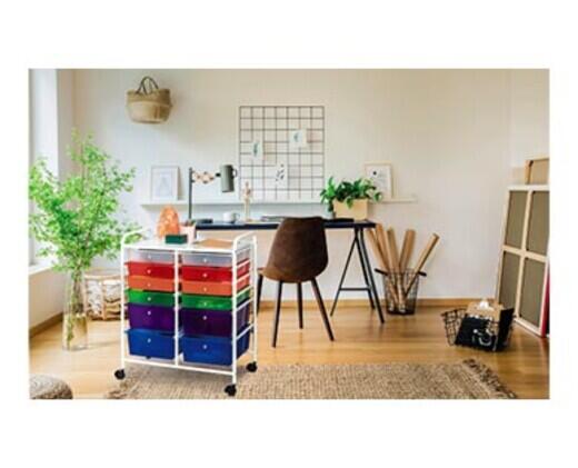 Huntington Home 
 12-Drawer Rolling Cart