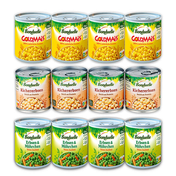 Erbsen & Möhrchen / Goldmais / Kichererbsen