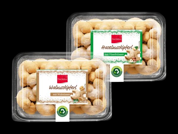 Wallnuss- oder Haselnusskipferl