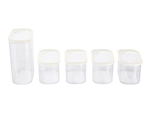 Silvercrest White Food Storage Containers - 5 Pack