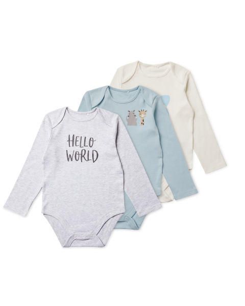Baby-Bodysuit  3 Pack Blue Star