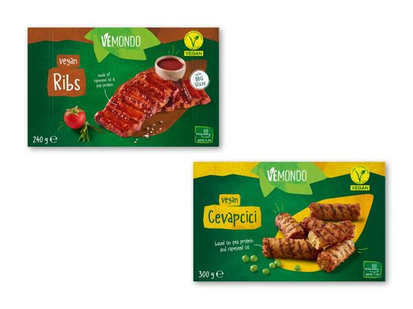 VEMONDO Veganske BBQ-ribs eller cevapcici
