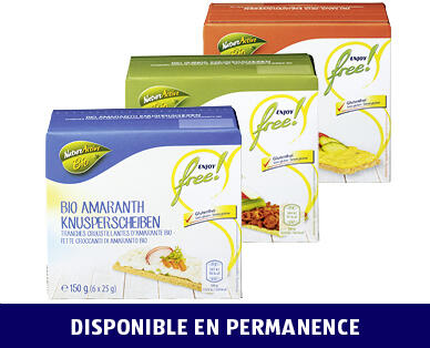 ENJOY FREE!/NATURE ACTIVE BIO
PAIN CROUSTILLANT EN TRANCHES SANS GLUTEN BIO