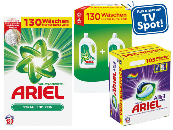 ARIEL Gel/Pulver/Pods