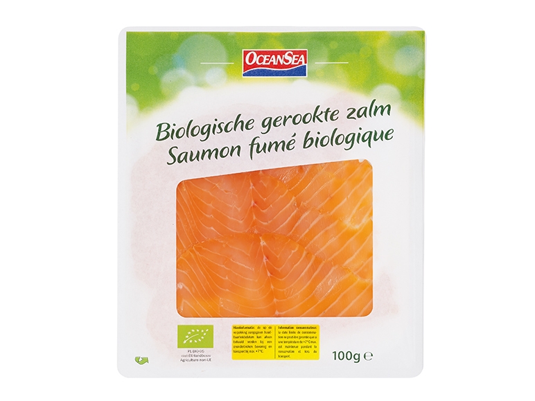 Biologische gerookte zalm