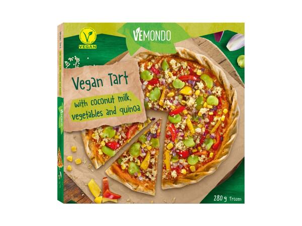 Vegan Tart with Coconut Milk, Vegetables and Quinoa