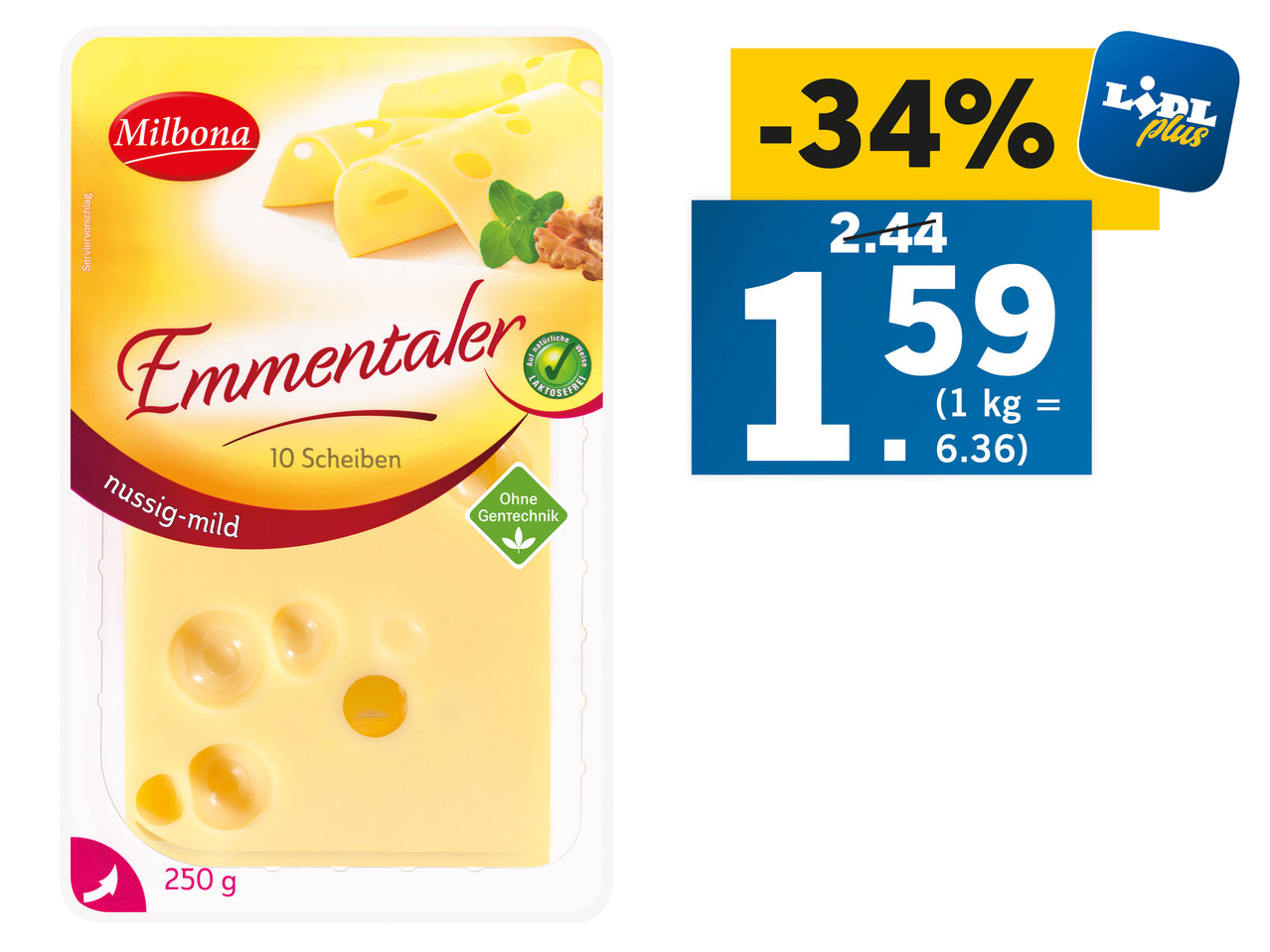 MILBONA Emmentaler Scheiben