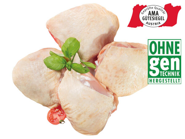Frische Hendl-Oberkeulen ausgelöst