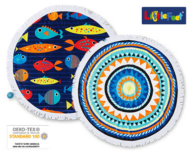 Velour Printed Round Beach Towel