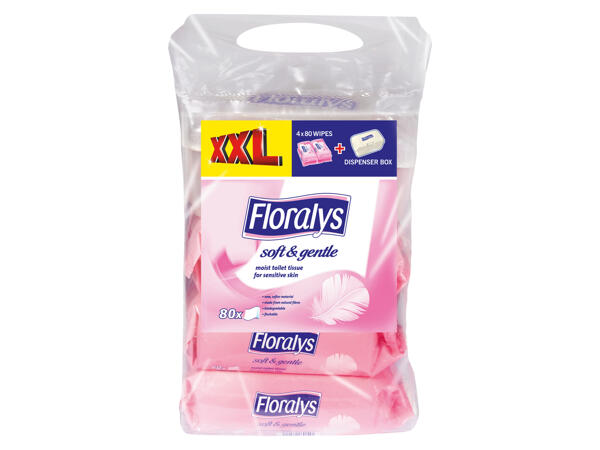 Feuchtes Toilettenpapier mit Spenderbox 4x 80 Stk.-Pkg.