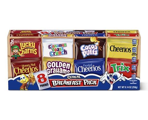 General Mills 
 Breakfast Pack Cereal Assorted Varieties
