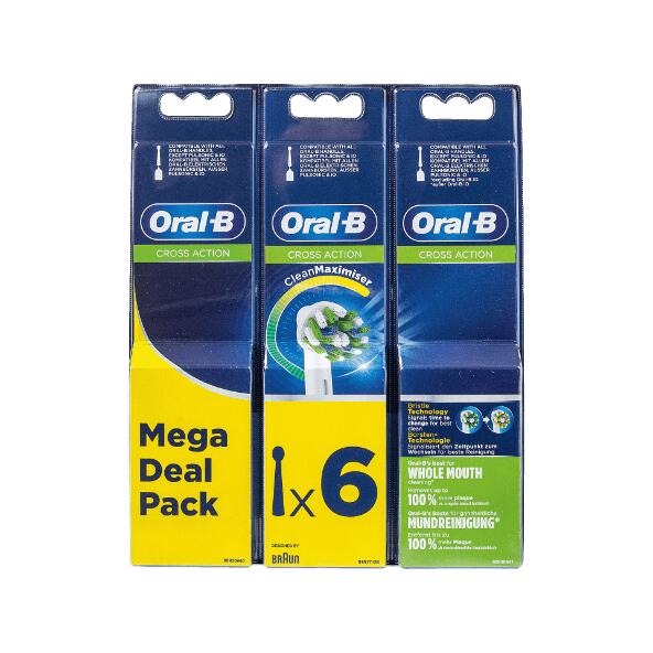 ORAL-B(R) 				Opzetborsteltjes CrossAction, 6 st.