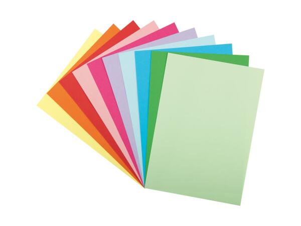 Paquet de feuilles de papier couleur assorties