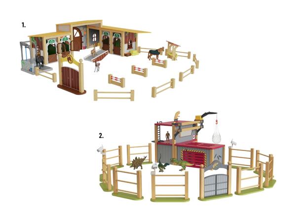Écurie/​parc de dinosaures en bois (uniquement en Suisse romande)