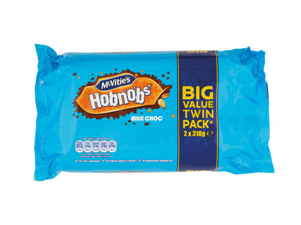 McVitie's Milk Chocolate Hobnobs Twin Pack