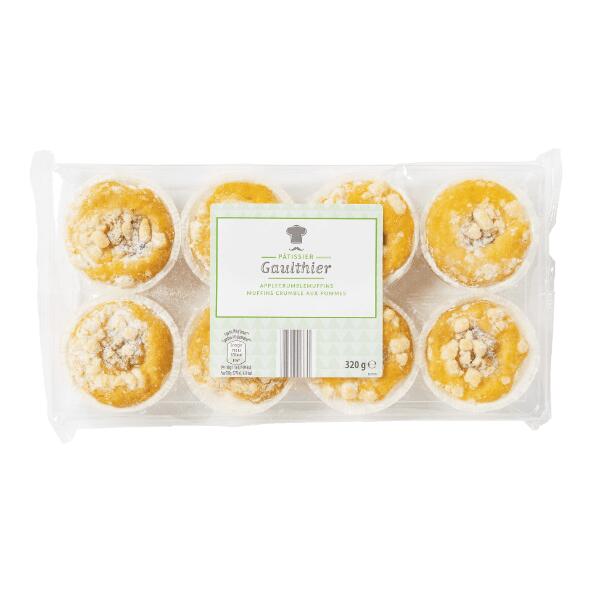 Muffins met appelcrumble, 8 st.