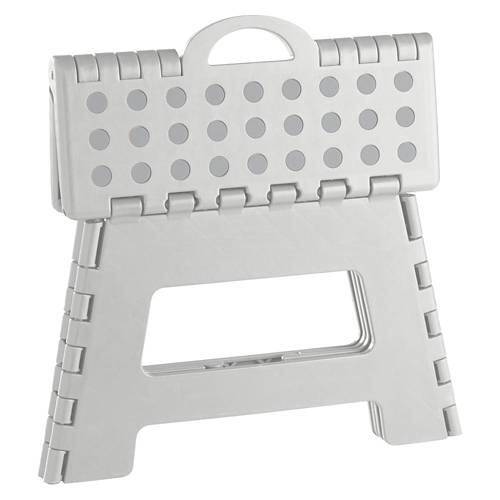 Folding Step Stool, Light Gray