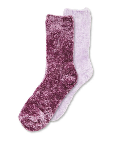 4-8 Ladies Chenille Socks Colour 3