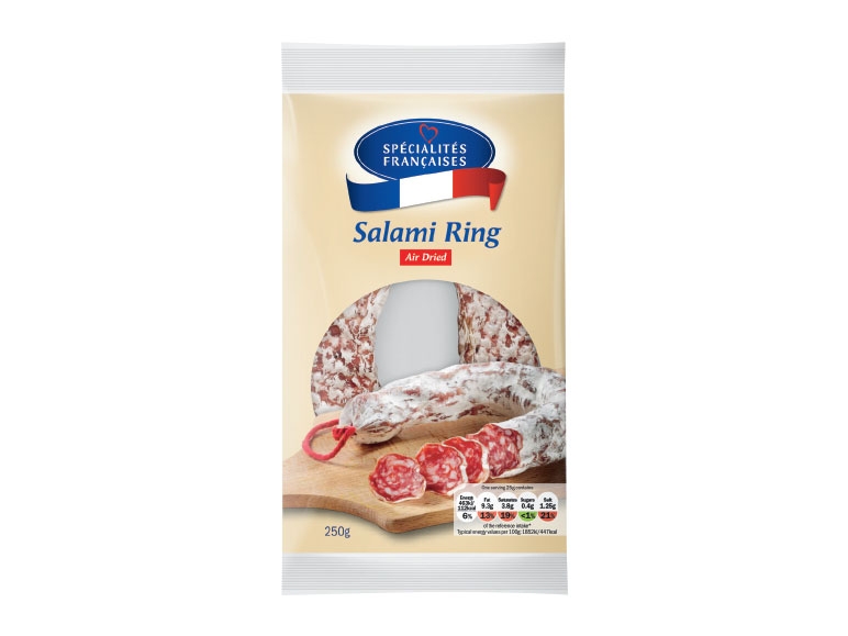 Luchtgedroogde salami