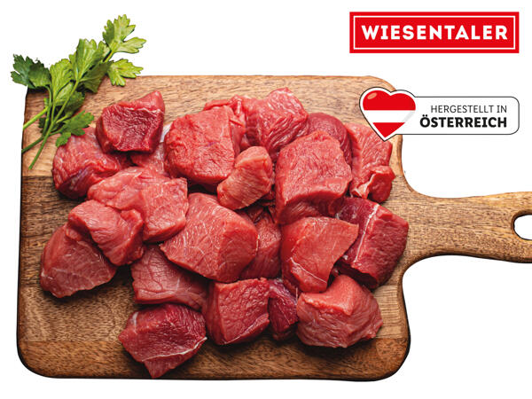 Frisches Rindsgulaschfleisch
