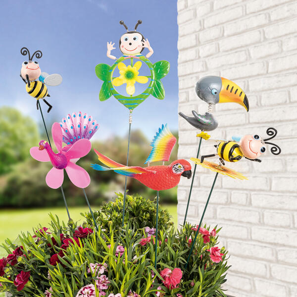 Gartenstecker mit Windrad