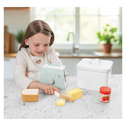 Kids Wooden Kitchen Play Set - Toaster