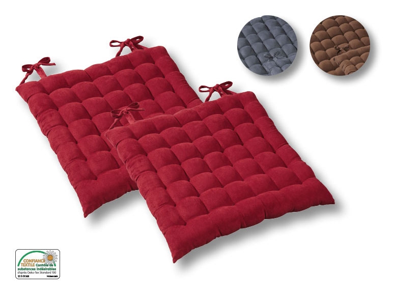 Coussins de chaise, lot de 2