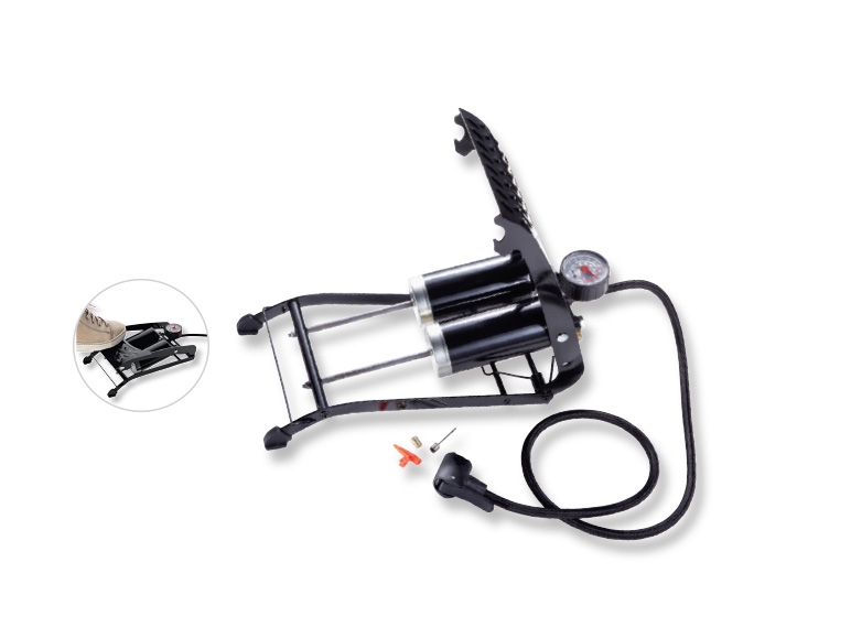CRIVIT(R) Twin Cylinder Foot Pump