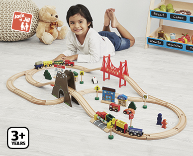 Wooden Train Set 95pc
